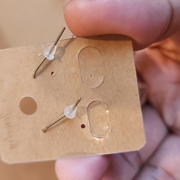 New Blue Howlite & Silverstone Drop Earrings - Picture 3 of 4